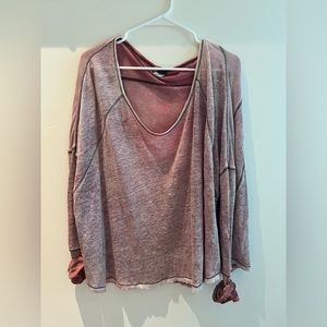 We the Free Reddish Pink Small Oversized Top